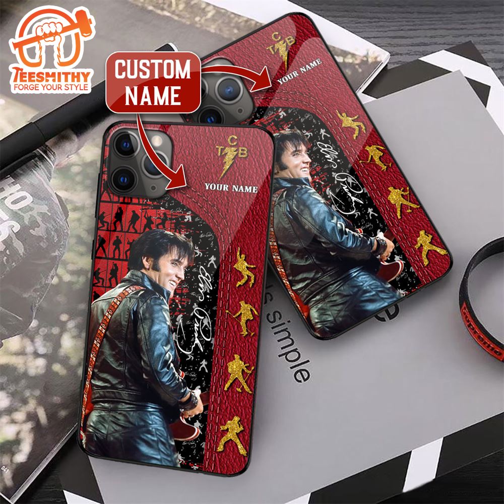 Personalized Elvis Presley Logo Red Phone Case