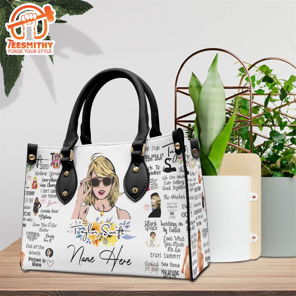 Personalized Taylor Swift Leather HandBag