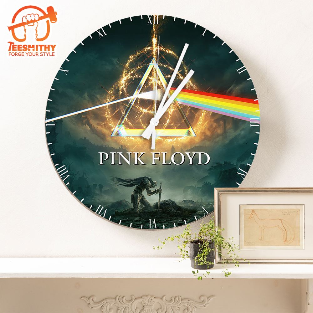 Pink Floyd And Logo Band Custom Wall Clock