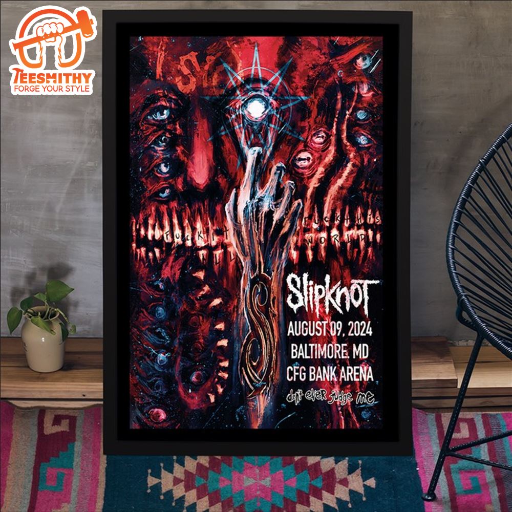 Slipknot Aug 9 2024 CFG Bank Arena in Baltimore MD Poster Canvas