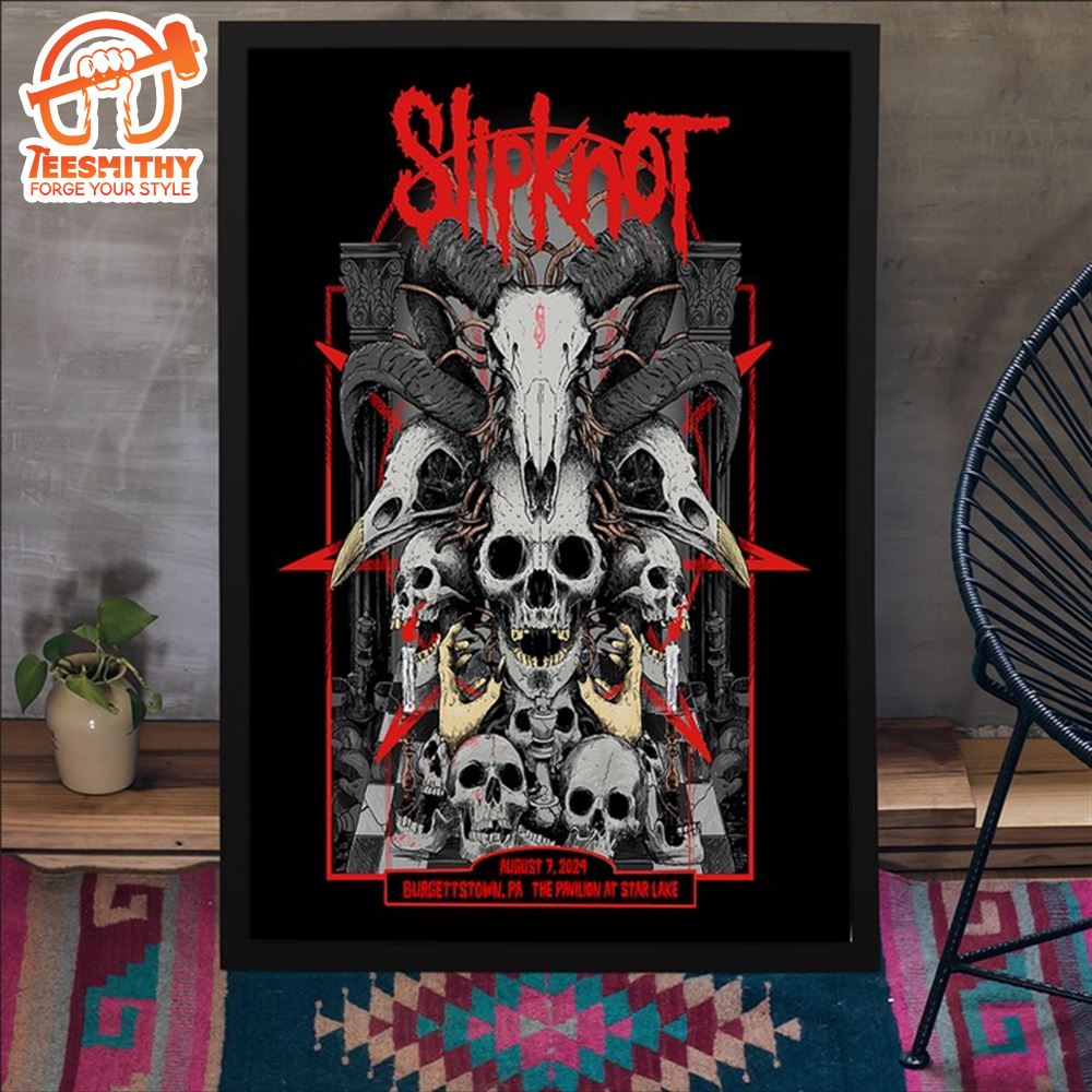 Slipknot August 7 2024 The Pavilion At Star Lake Burgettstown PA Poster Canvas