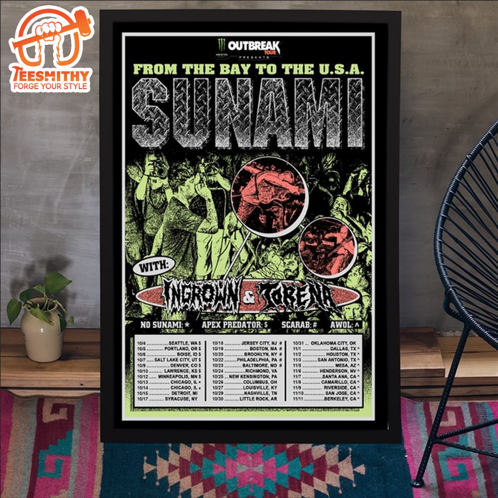 Sunami US Tour 2024 Poster Limited Canvas