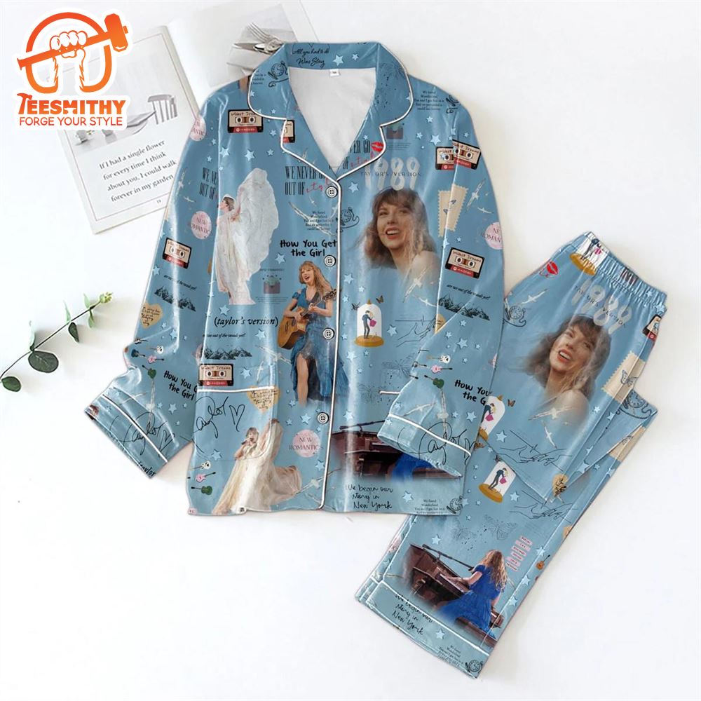 Taylor Swift 1989 Button Down Pajamas Set