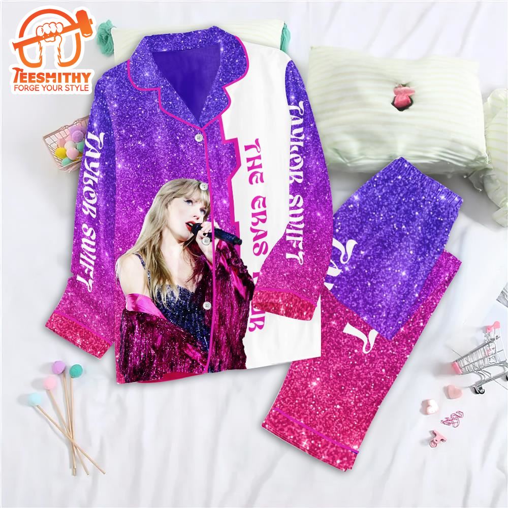 Taylor Swift 2024 The Ears Tour Button Down Pajamas Set