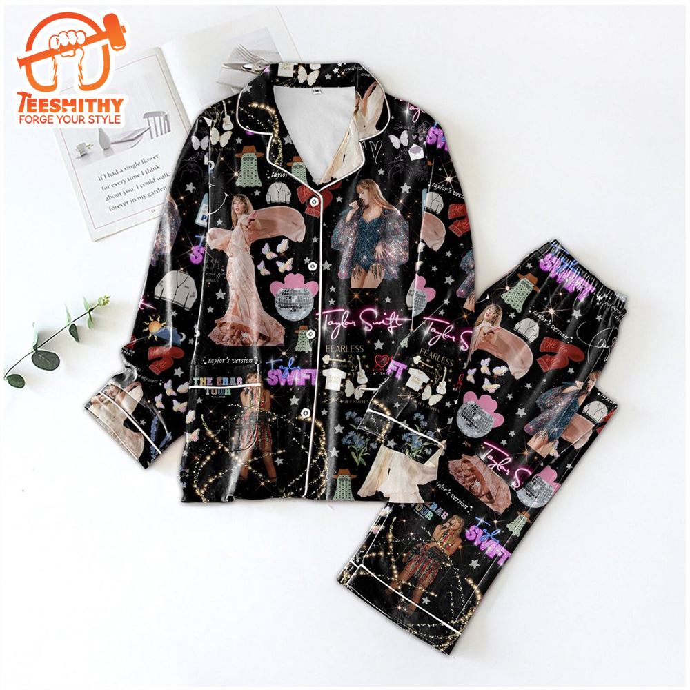 Taylor Swift The Eras Tour Button Down Pajamas Set