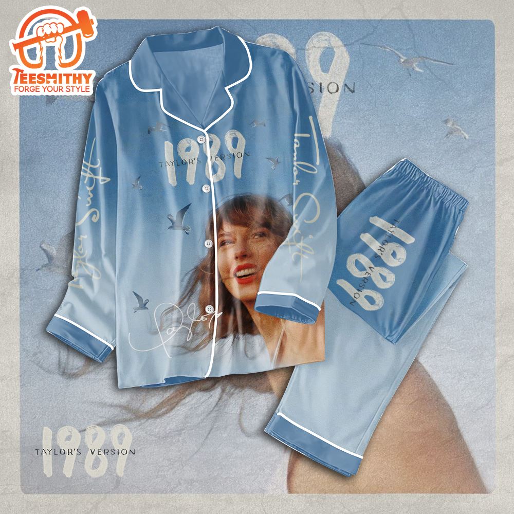 Taylor Swift Tour Music 1989 Button Down Pajamas Set