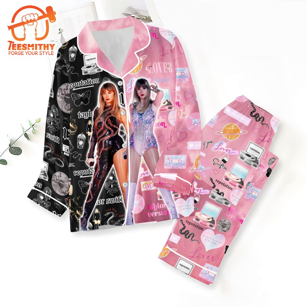 The Eras Tour Taylor Swift Button Down Pajamas Set