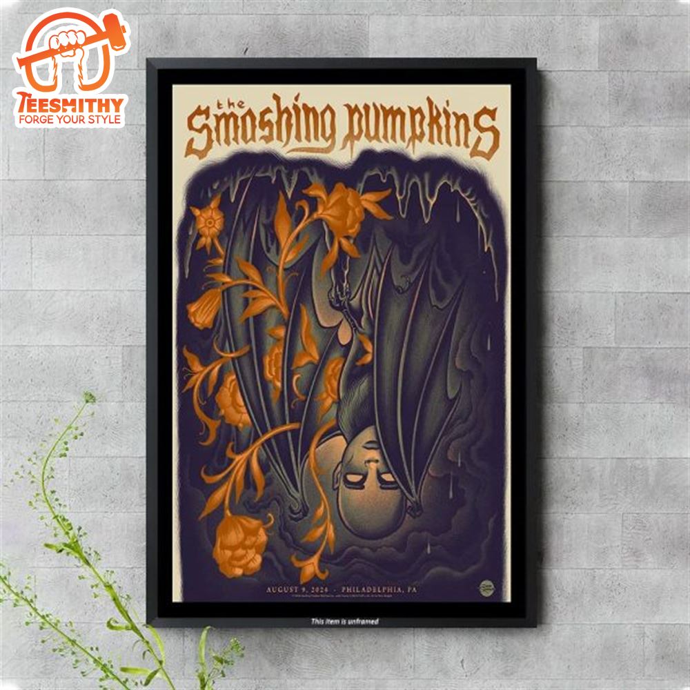 The Smashing Pumpkins Philadelphia PA Aug 9 2024 Tour Poster Canvas