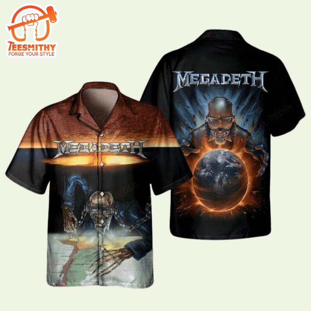 35 Years Of Megadeth Unisex Short Sleeve Aloha Shirt