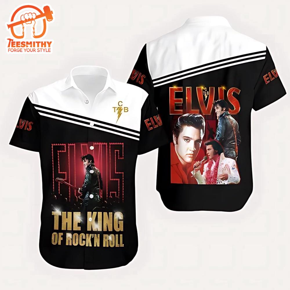 3d Elvis Presley The King Of Rock N Roll Hawaiian Aloha Shirts