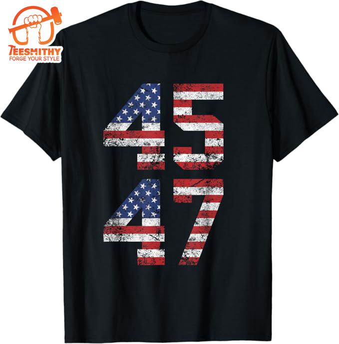 45 47 American Flag T-Shirt