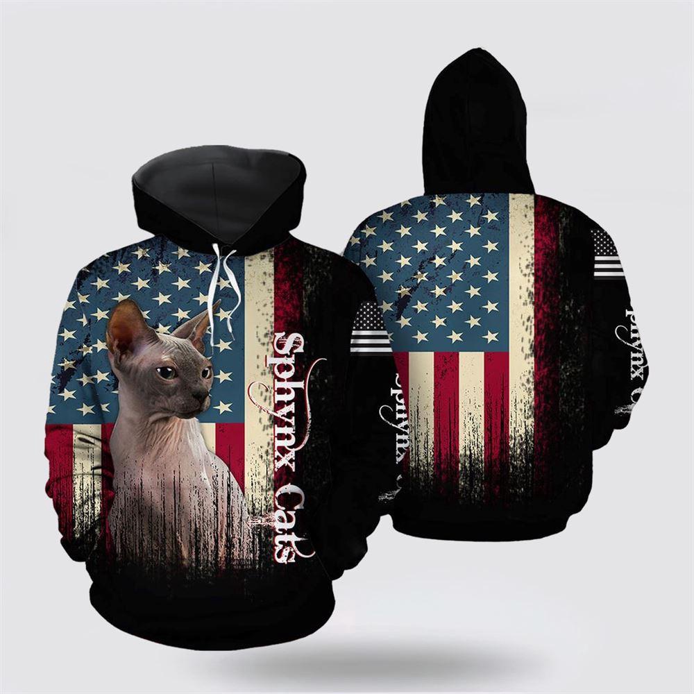 American Sphynx Cat Christmas All Over Print Hoodie