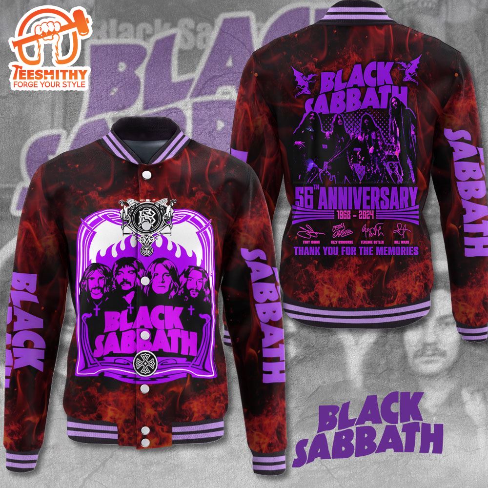 Black Sabbath 55 Years Varsity Jacket For Fans