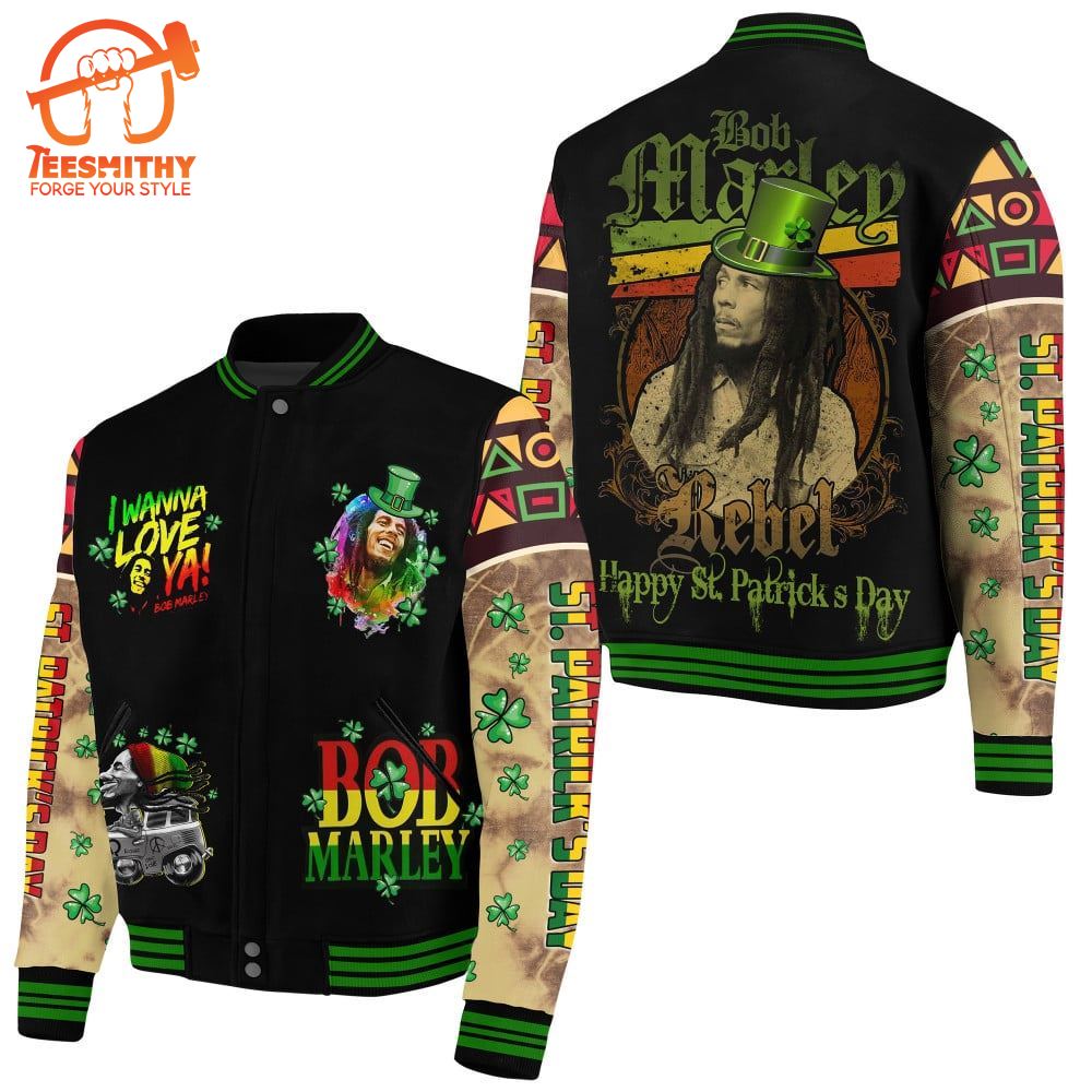 Bob Marley Green Varsity Jacket