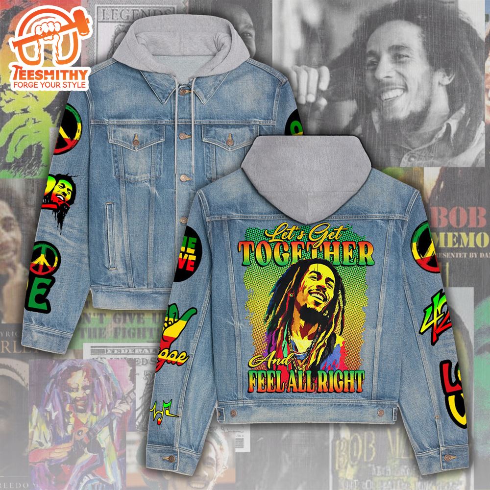 Bob Marley Merry Christmas 3D Hood Jacket For Women