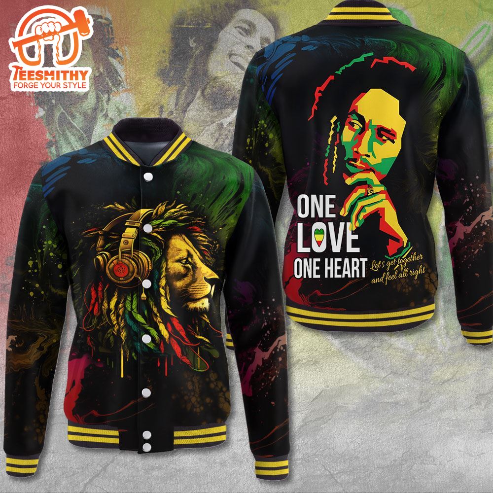 Bob Marley One Love One Heart Varsity Jacket