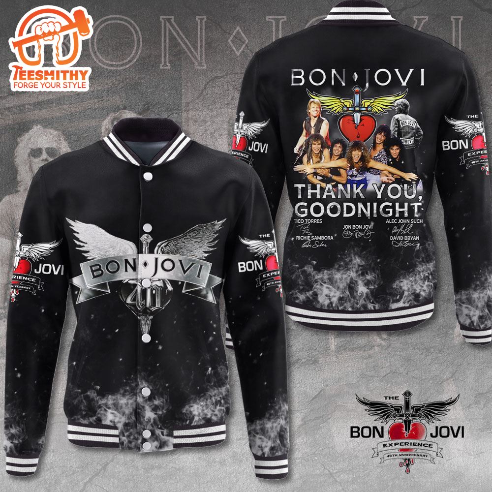 Bon Jovi Thank You Goodnight Varsity Jacket Christmas For Fans