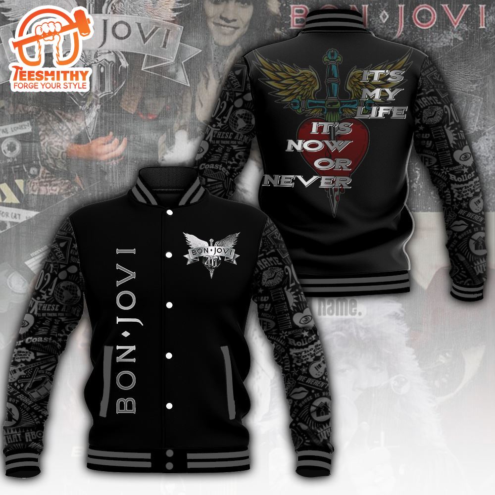 Bon Jovi Varsity Jacket Black Christmas For Fans