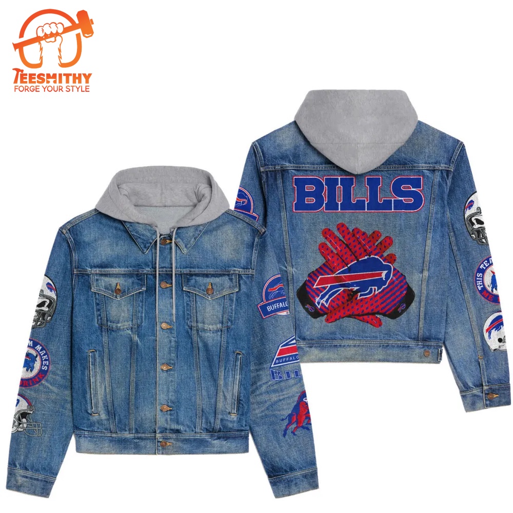 Buffalo Bills Premium Hooded Denim Jacket Version 1