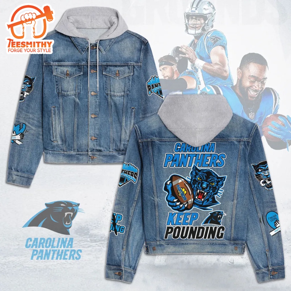 Carolina Panthers Men’s Premium Hooded Denim Jacket