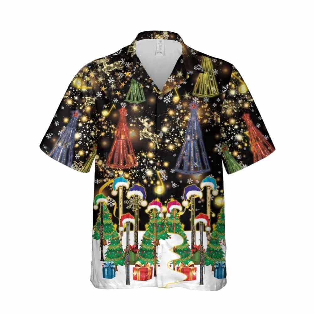 Christmas Flute Set Hawaiian Shirt