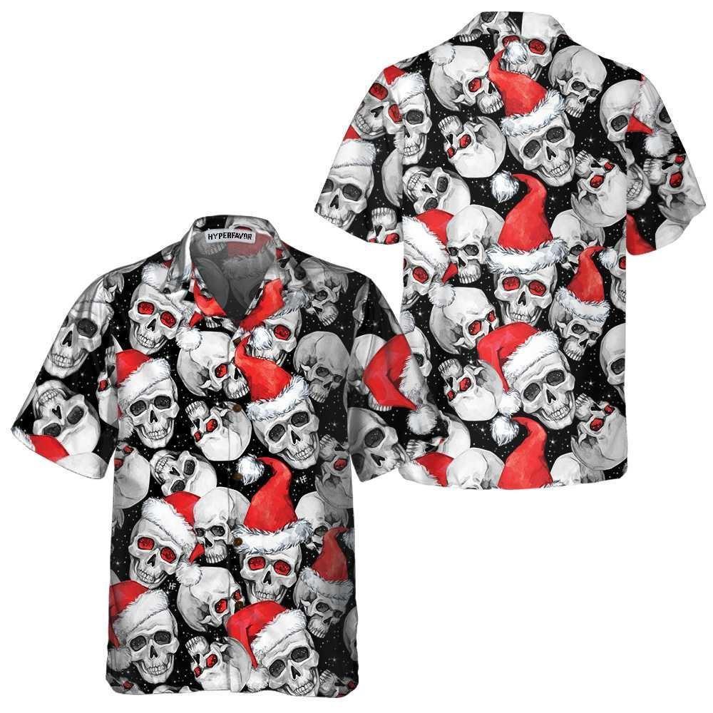 Christmas Santa Skull Hawaiian Shirt