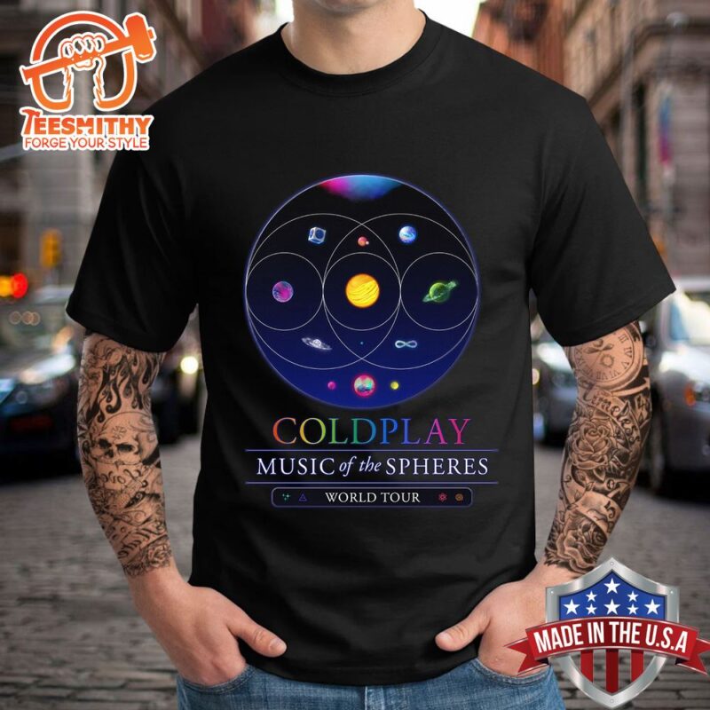 Coldplay Music Of The Spheres World Tour 2024 T-shirt Unisex Black