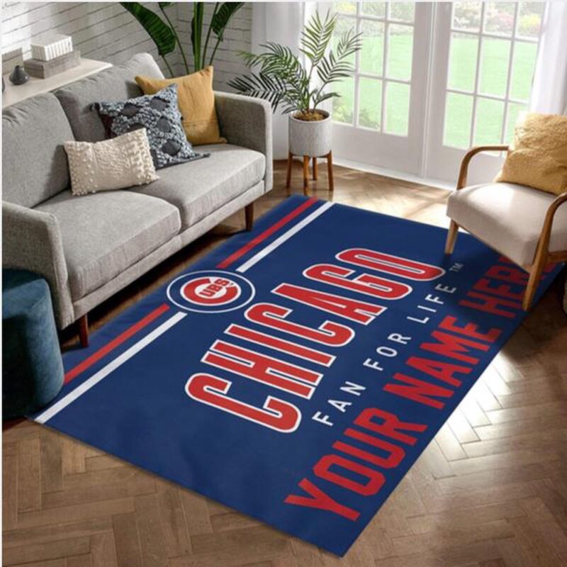 Customized MLB Chicago Cubs Area Rug Carpet Living Room Rug