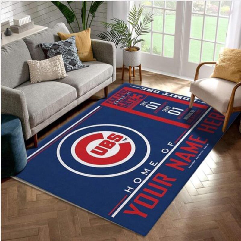Customized MLB Chicago Cubs Area Rug Wincraft Carpet Kitchen Rug Us Gift Decor