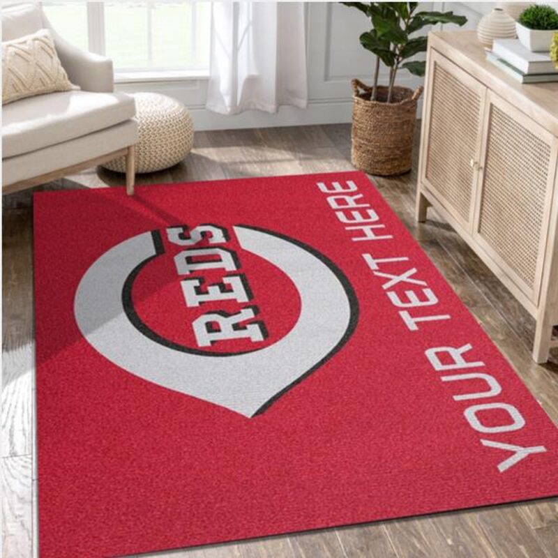 Customized MLB Cincinnati Reds Area Rug Living Room Rug Home Decor Floor Decor