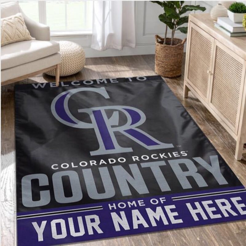 Customized MLB Colorado Rockies Area Rug Living Room Rug