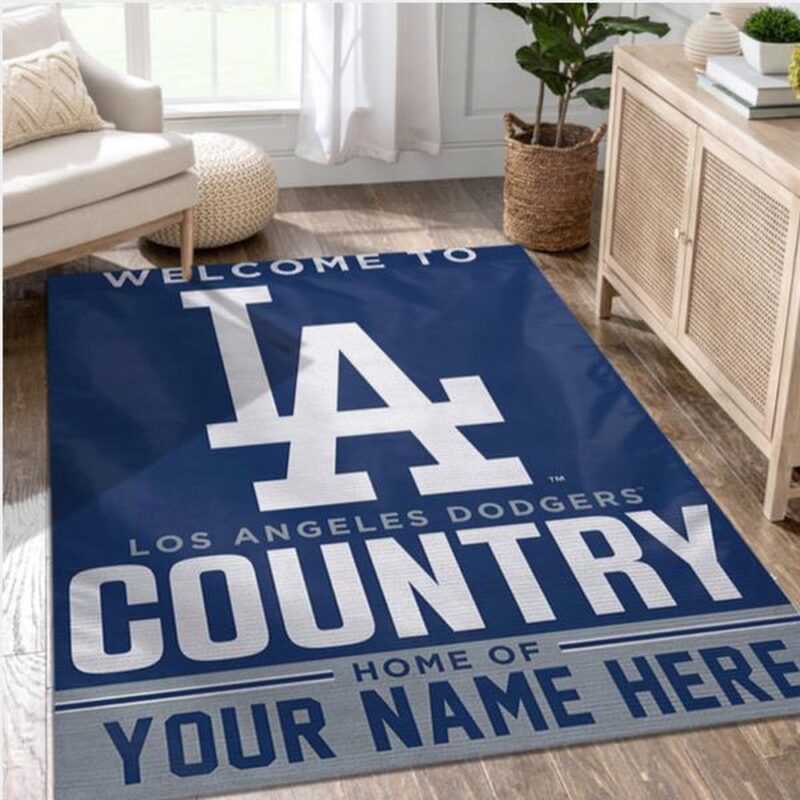 Customized MLB Los Angeles Dodgers Area Rug Team Logos Living Room Rug