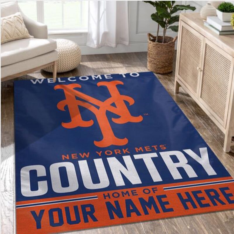 Customized MLB New York Mets Area Rug Living Room Rug