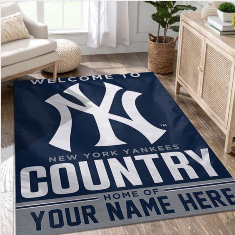 Customized MLB New York Yankees Area Rug For Christmas Living Room Rug