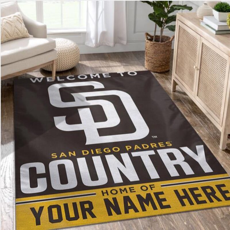 Customized MLB San Diego Padres Area Rug Team Logos Living Room Rug