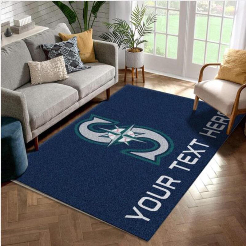 Customized MLB Seattle Mariners Area Rug Accent Rug Living Room And Bedroom Rug Home Us Decor
