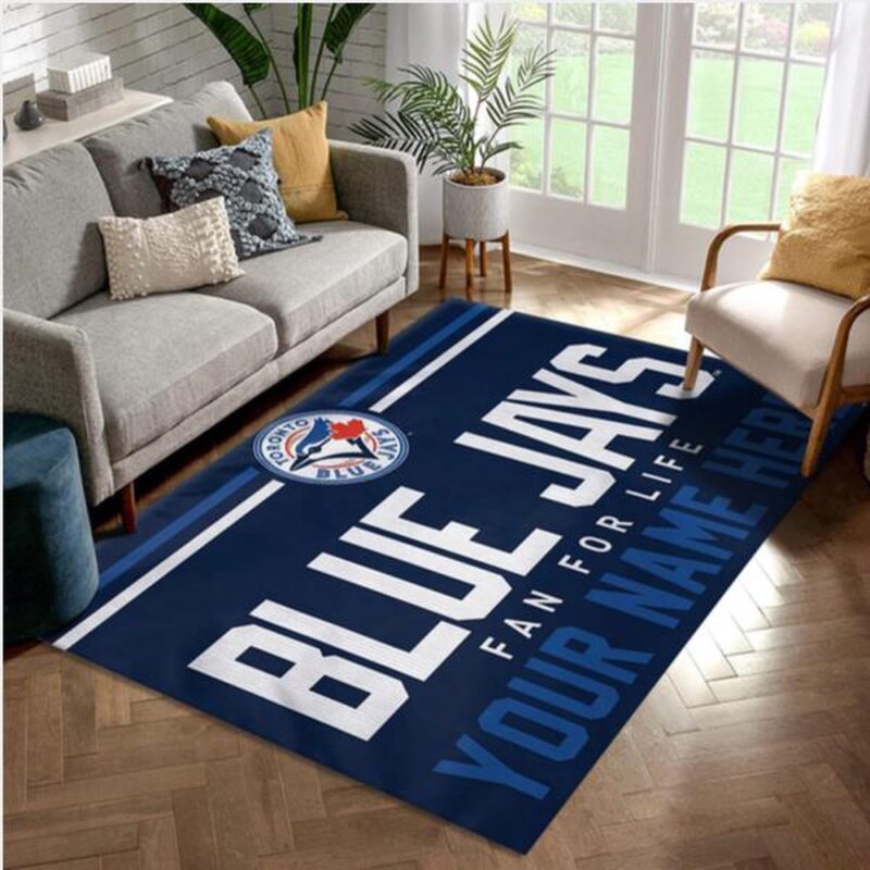 Customized MLB Toronto Blue Jays Area Rug Living Room Rug