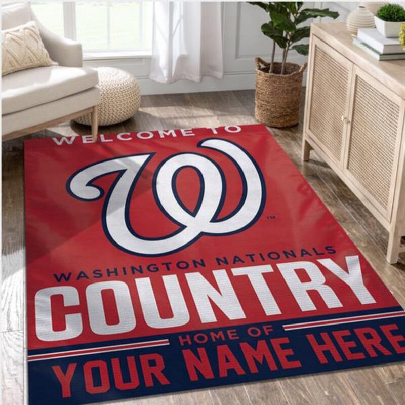 Customized MLB Washington Nationals Area Rug Carpet Living Room Rug
