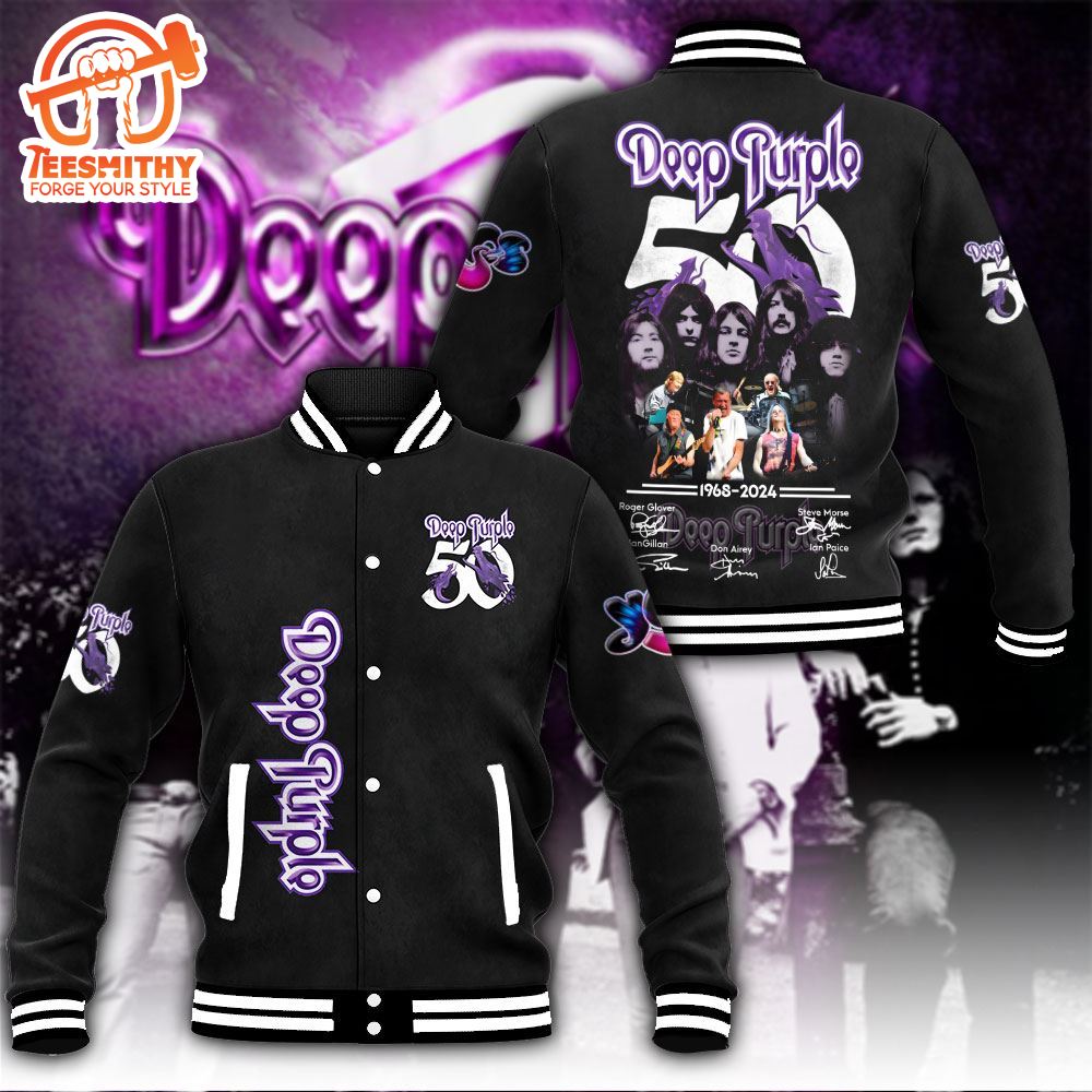 Deep Purple 50 Varsity Jacket Christmas For Fans