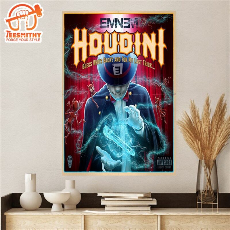 Eminem 2024 New Release Album Houdini Poster Canvas