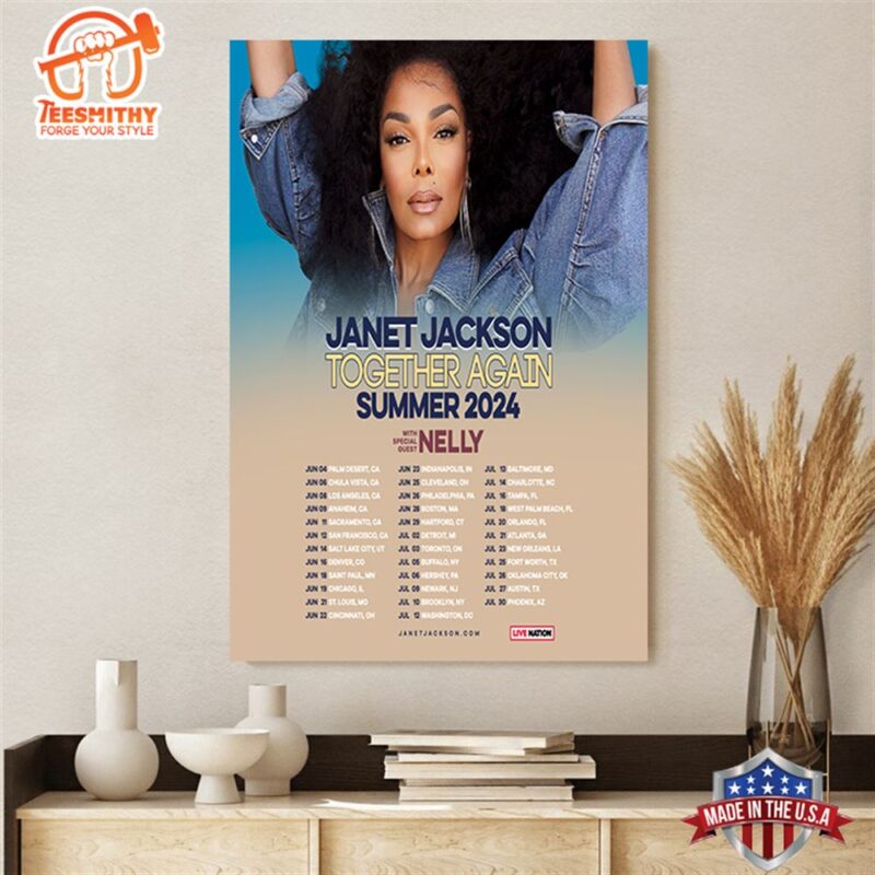 Janet Jackson Announces 2024 Tour Poster Canvas