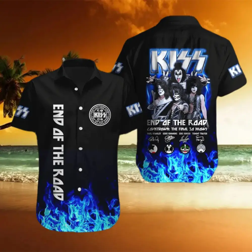 Kiss Band Classic hits Men’s Short Sleeve Aloha Shirts