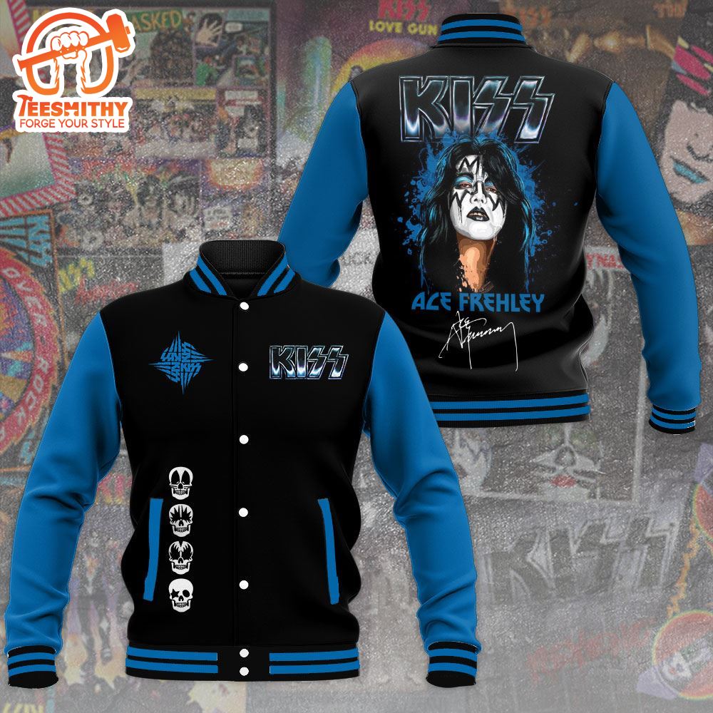 Kiss Band Blue Varsity Jacket Christmas For Fans