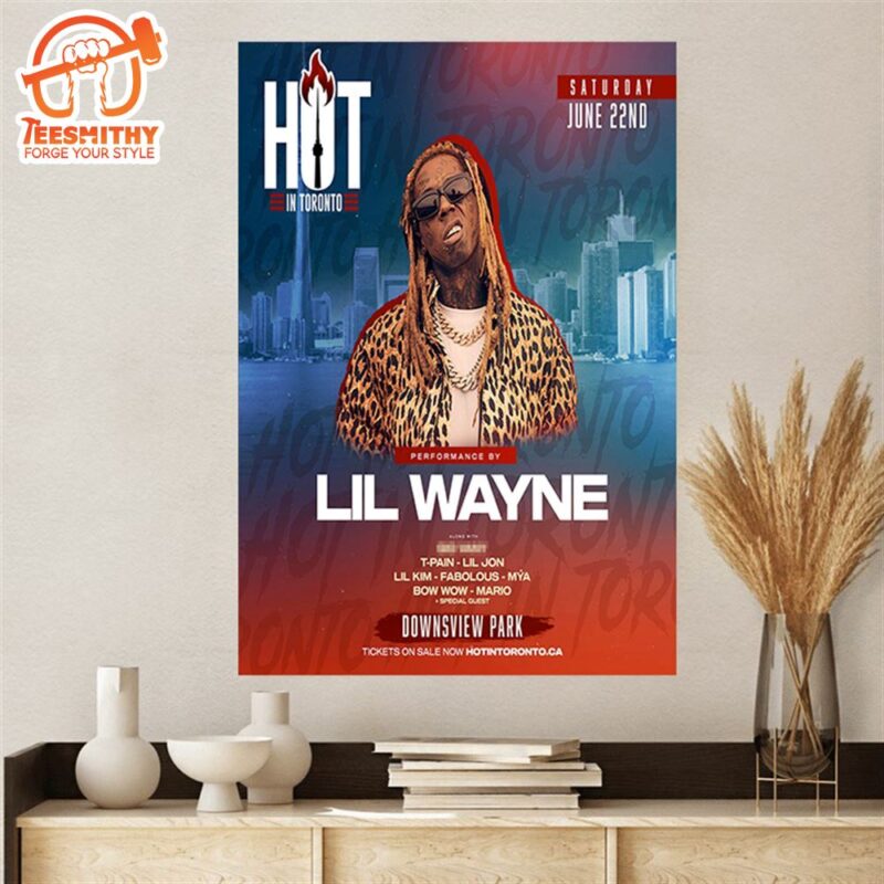 Lil Wayne To Headline Music Festival 2024 Hot In Toronto Poster Canvas