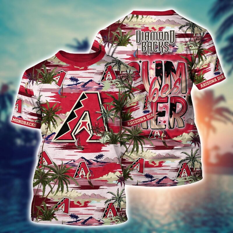 MLB Arizona Diamondbacks 3D T-Shirt Aloha Grand Slam For Fans Sports