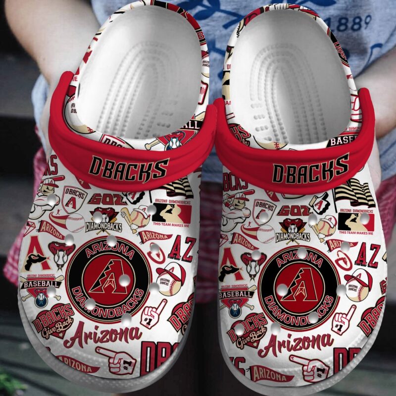 MLB Arizona Diamondbacks Crocs Crocband Clogs Shoes Comfortable For Men Women and Kids For Fan MLB