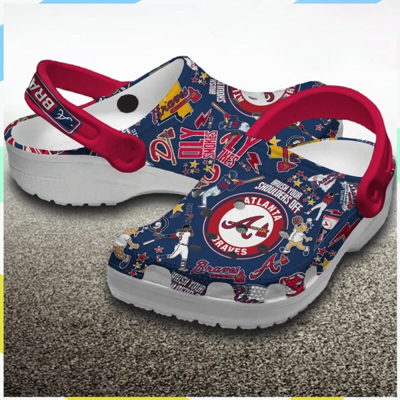 MLB Atlanta Braves Baseball Crocs Shoes Braves Gear For Men Women And Kids