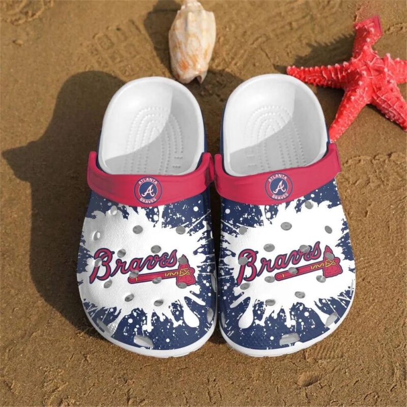 MLB Atlanta Braves Crocs Crocband Shoes Comfortable For Fans