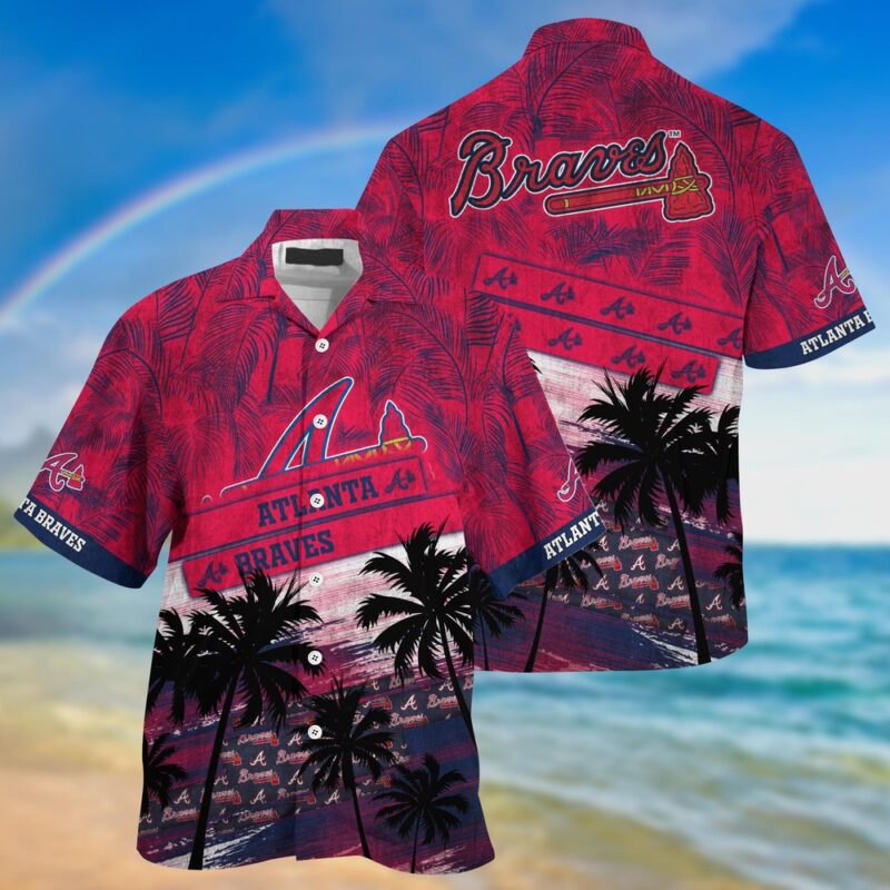 MLB Atlanta Braves Hawaiian Shirt Palm Tree Pattern For Fans Sports