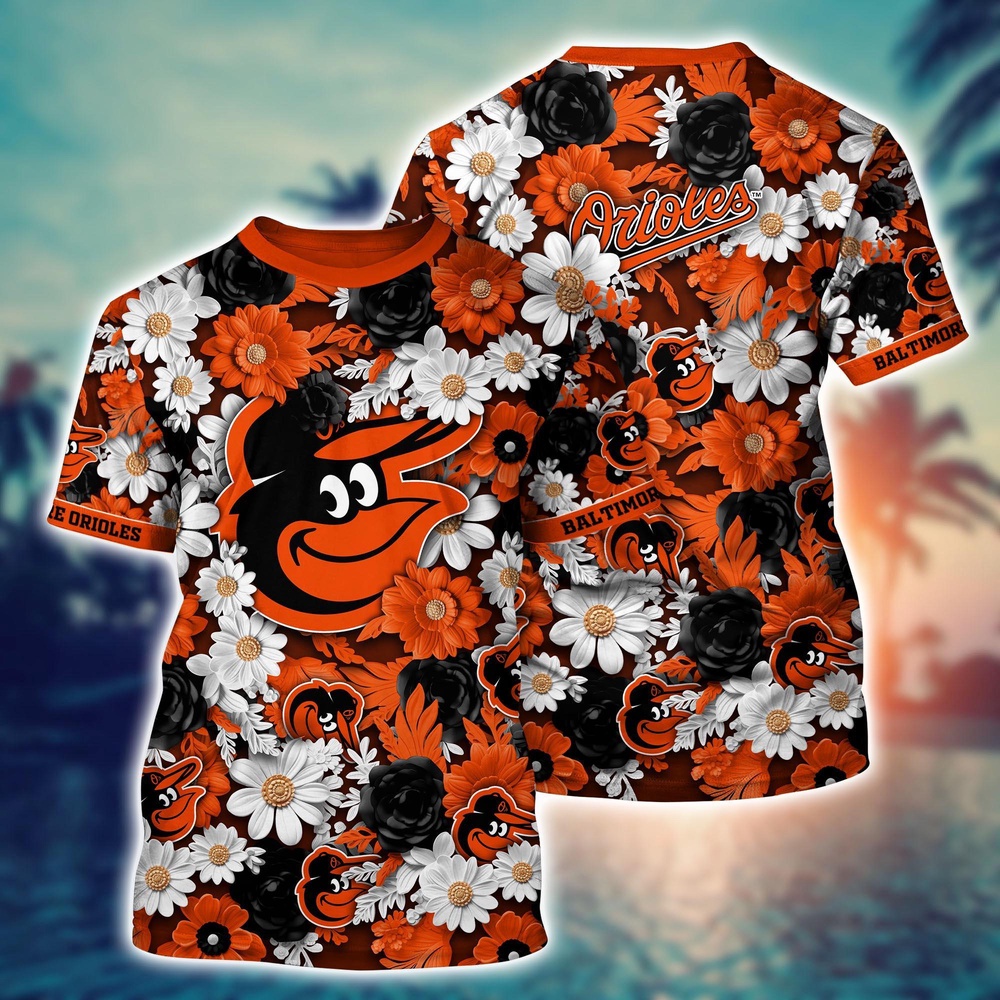 MLB Baltimore Orioles 3D T-Shirt Sunset Slam Serenade For Fans Sports